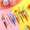 12 Pieces Beadable Pens Kit with Silicone Focal Beads, Animal Style, Black Ink, for DIY School Supplies